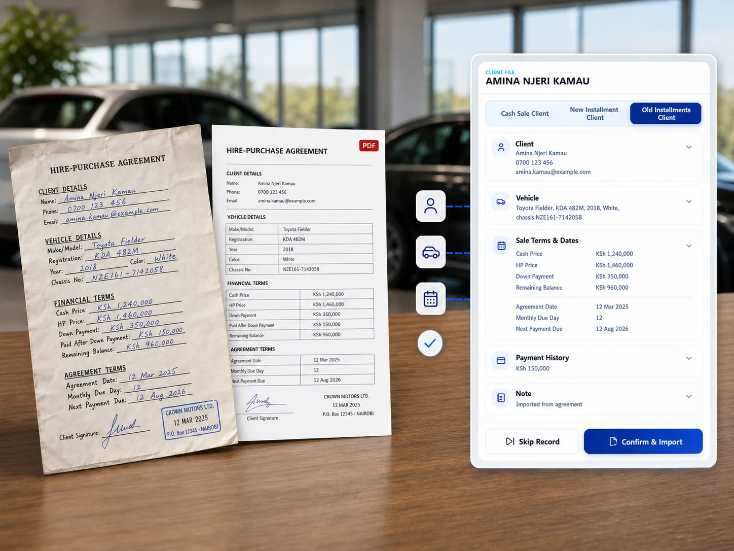 AutoBuddy extracting client records from documents